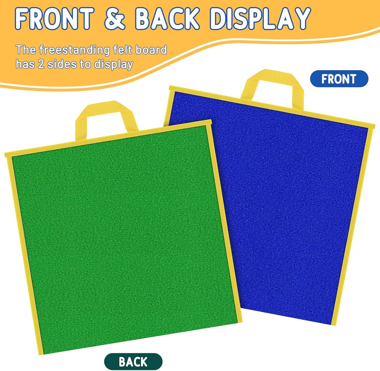 Foldable Felt Board for Toddlers Flannel Board Stories for Preschool Early Learning Interactive Storytelling Double Sided Felt Story Board Reusable Wall Hanging Holiday Gift for Kid (17 * 17)
