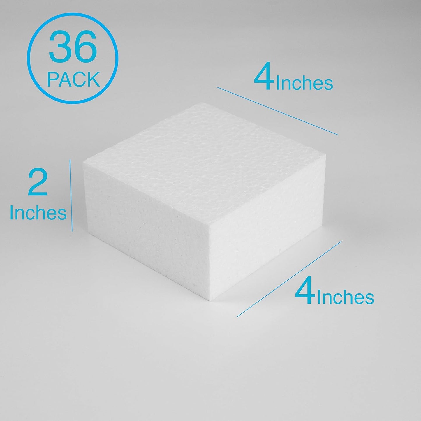 Silverlake 4x4x2 Craft Foam for Styrofoam Block Projects (36-Pack)