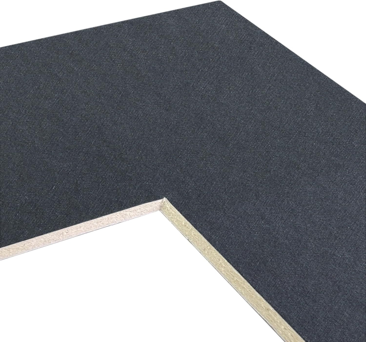 Craig Frames B573 Pre-cut Mat Board for A3 Print, 14x19, Graphite Black