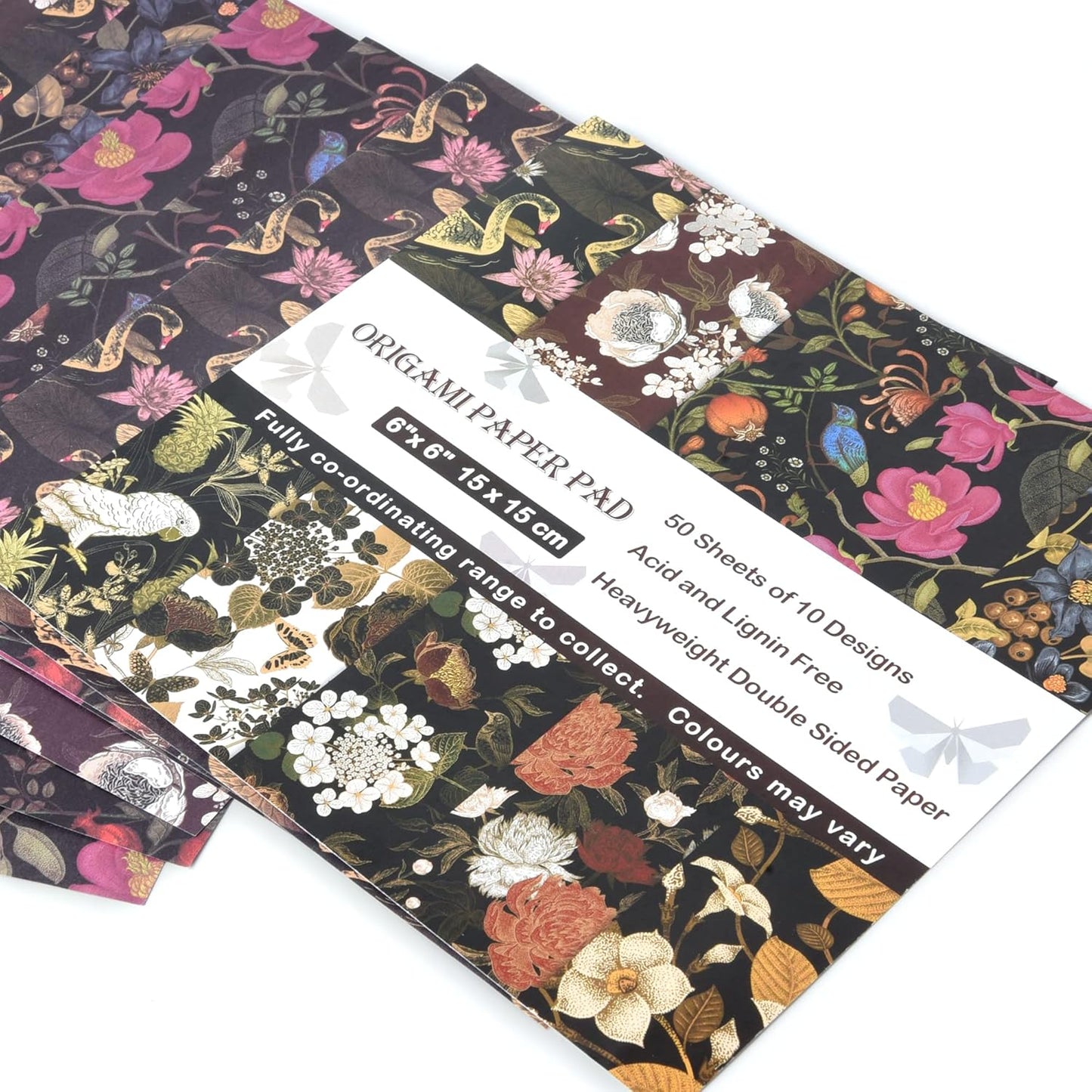 Origami Paper Kit 100 Sheets 6 Inch Square Double Sided Color 20 Vivid Colors for Hand Crafts Origami Paper Arts Creativity.Luxuriant Flowers