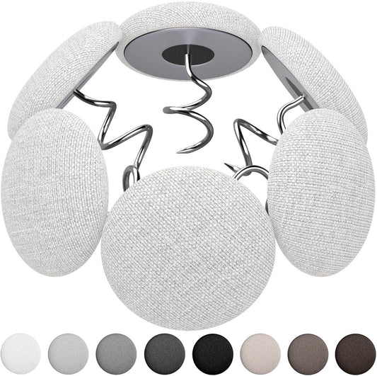 12 Colors Fabric Covered Button Twist Pins Dust Ruffle Pins- for Sofa，Upholstery，Armchair Caddies, Armrest Covers,Bed Skirts, Slipcovers, Headliners (Rice White, 12)