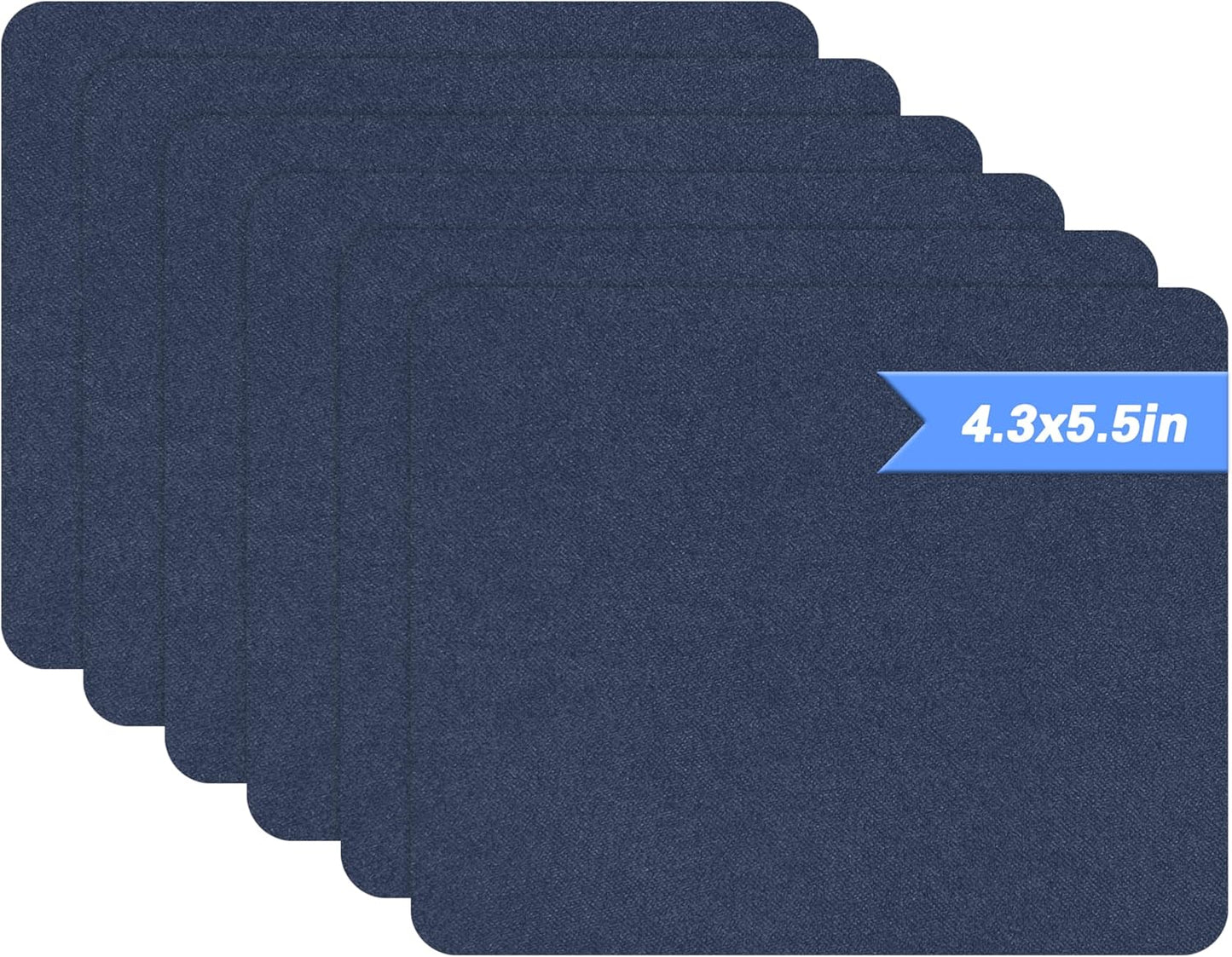 Azobur Sofa Fabric Repair Patch, 6 Piece Microfiber Patches, Self Adhesive Fabric Sofa Patch Repair Fabric, Luxurious Look, Quick Fix Sofa.（Dark Blue）
