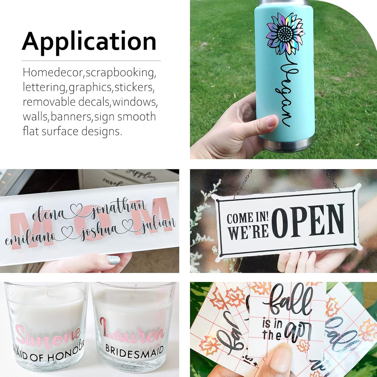 TECKWRAP 001 Smart Adhesive Vinyl Permanent,13in x 5ft, Vinyl for DIY Decal Projects, Compatible with Explore3/Maker3, Glossy Ink Black