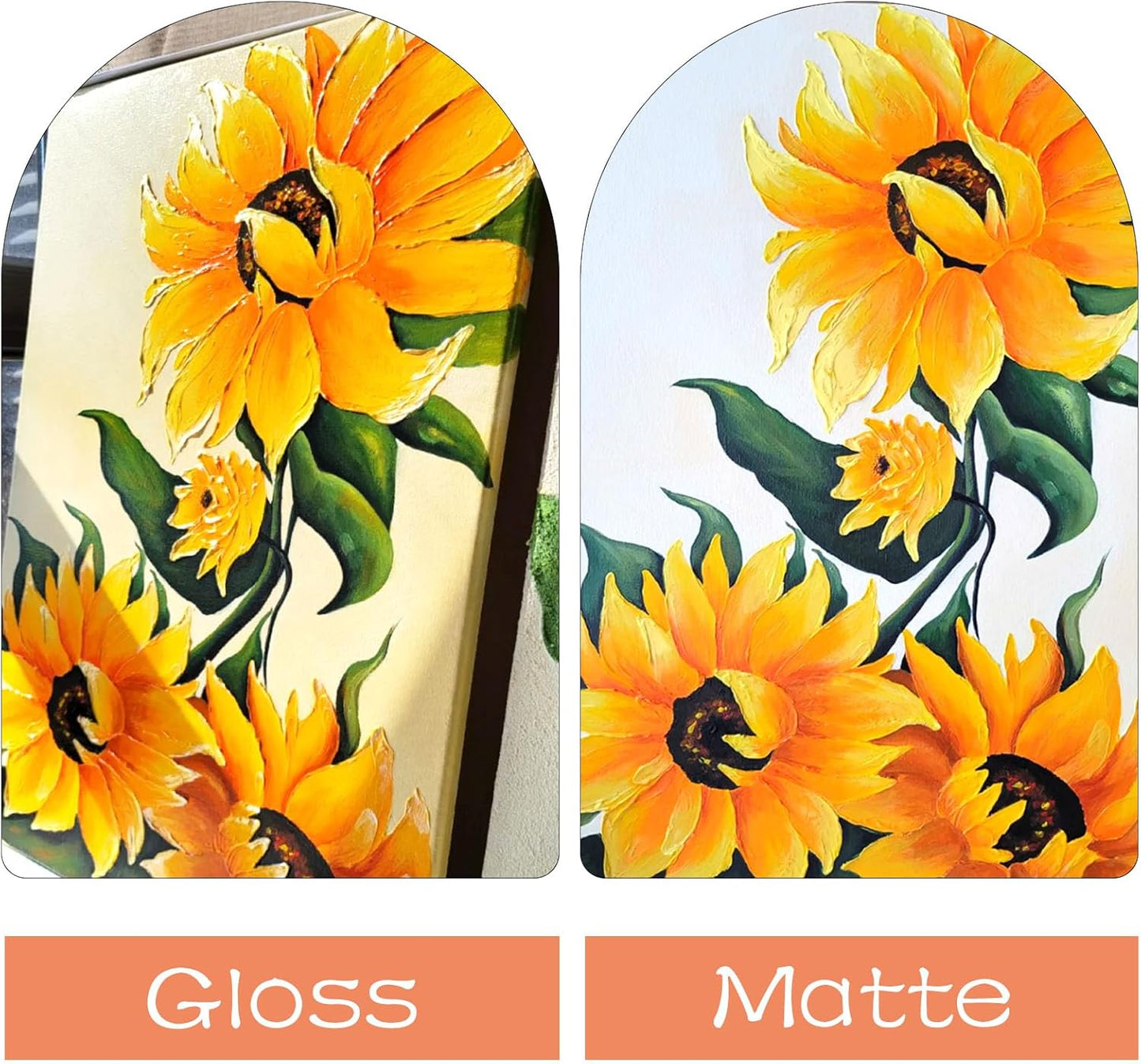 Gloss Varnish for Acrylic Painting, 2 x 100ml Clear Acrylic Varnish Keeps Paintings from Yellowing, Cracking, Maintains Permanent Color (Gloss + Matte)