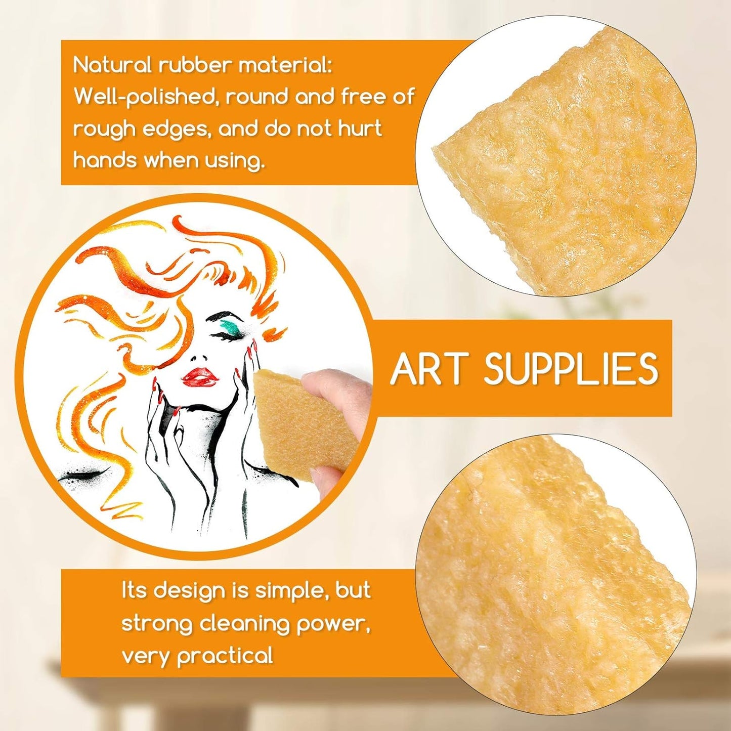 12 Pieces Glue Residue Pick up Eraser Rubber Cement Eraser Cleaning Rubber for Removing Adhesive and Residues from Paper Plastic and More