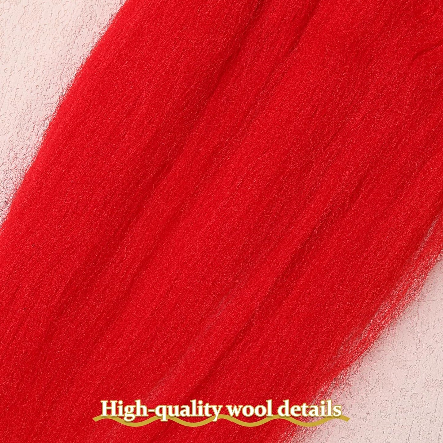 QMNNMA 14.1oz Wool Roving Yarn, Fiber Roving Wool Top, Wool Felting Supplies, Chunky Yarn, Handmade Carded Core Woolen for Craft, Wet Felting DIY Hand Spinning