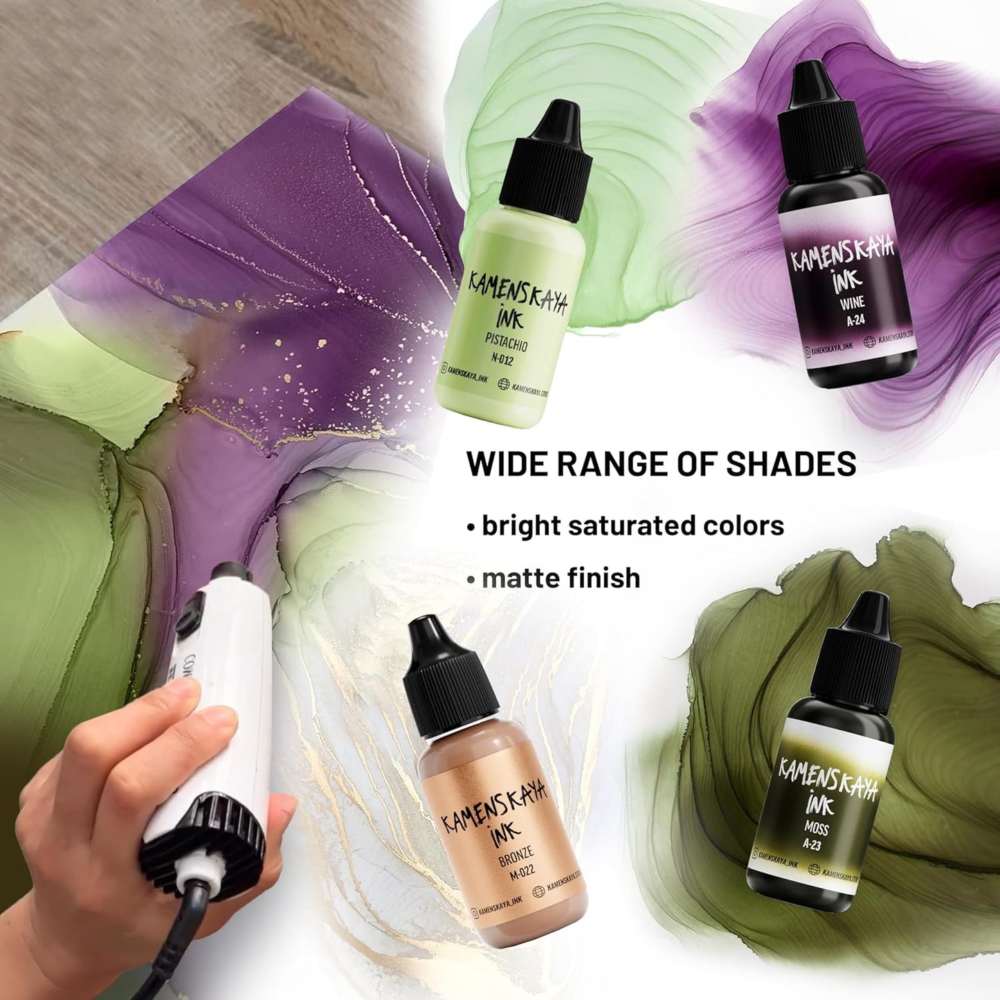 Alcohol Ink Set - 34 Color Variations - Set #22-4 Alcohol Inks x 0.51 fl oz (15 ml)