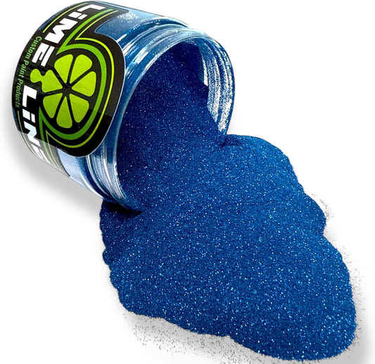 LiME LiNE Sprayable Metal Flake Paint Additive: Solvent Resistant Glitter for Automotive Custom Painting (Blue)