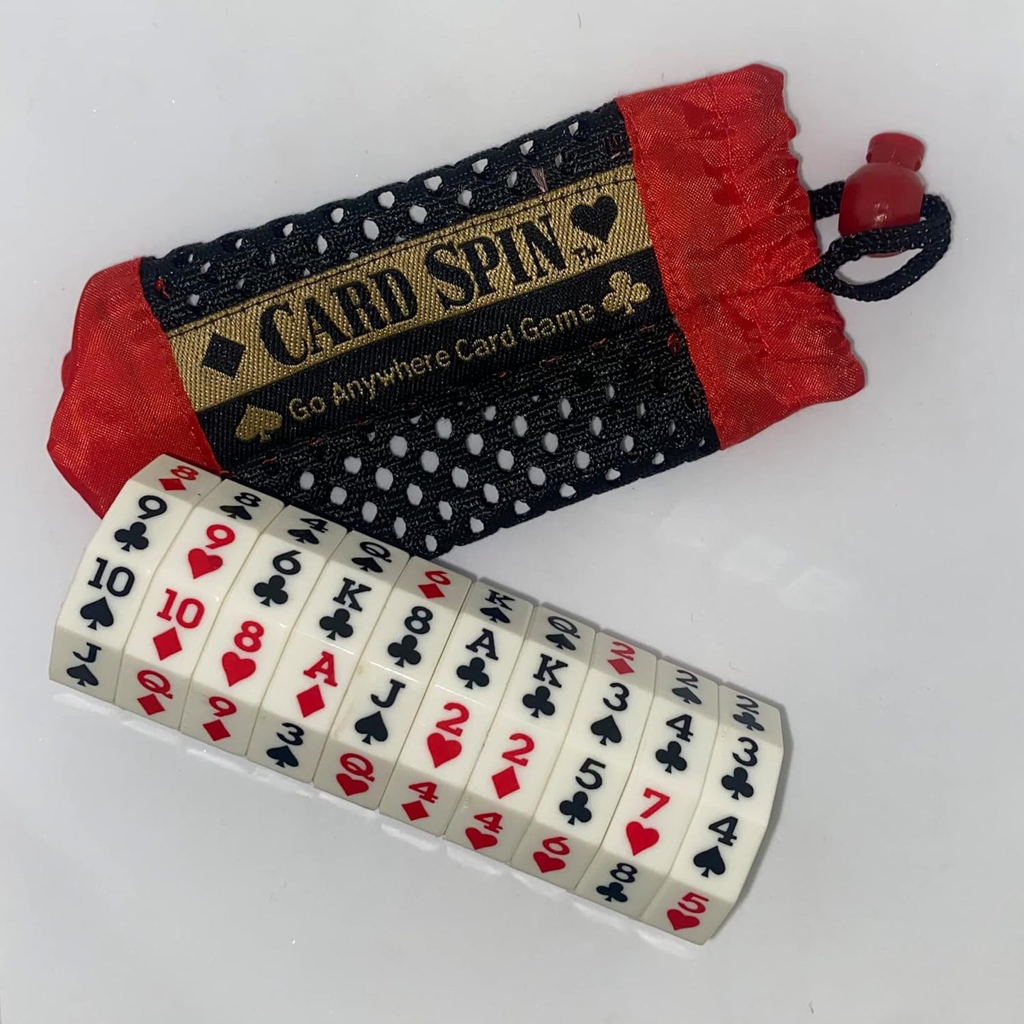 Geospace The Original Handheld Magnetic Spin Game, Take-Along Travel Edition with Storage Pouch (Card Spin)