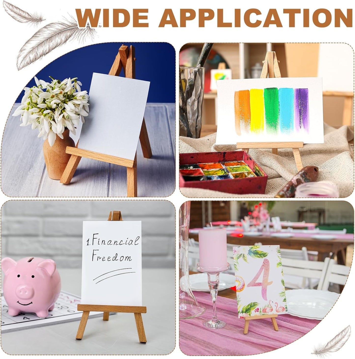 MECCANIXITY Canvas Boards for Painting, 4x6 Cotton Blank Primed Art Canvas Panels Acid-Free for Painting Supplies Oil Acrylic Tempera Watercolor Pouring Paint Artists(White, Pack of 24)