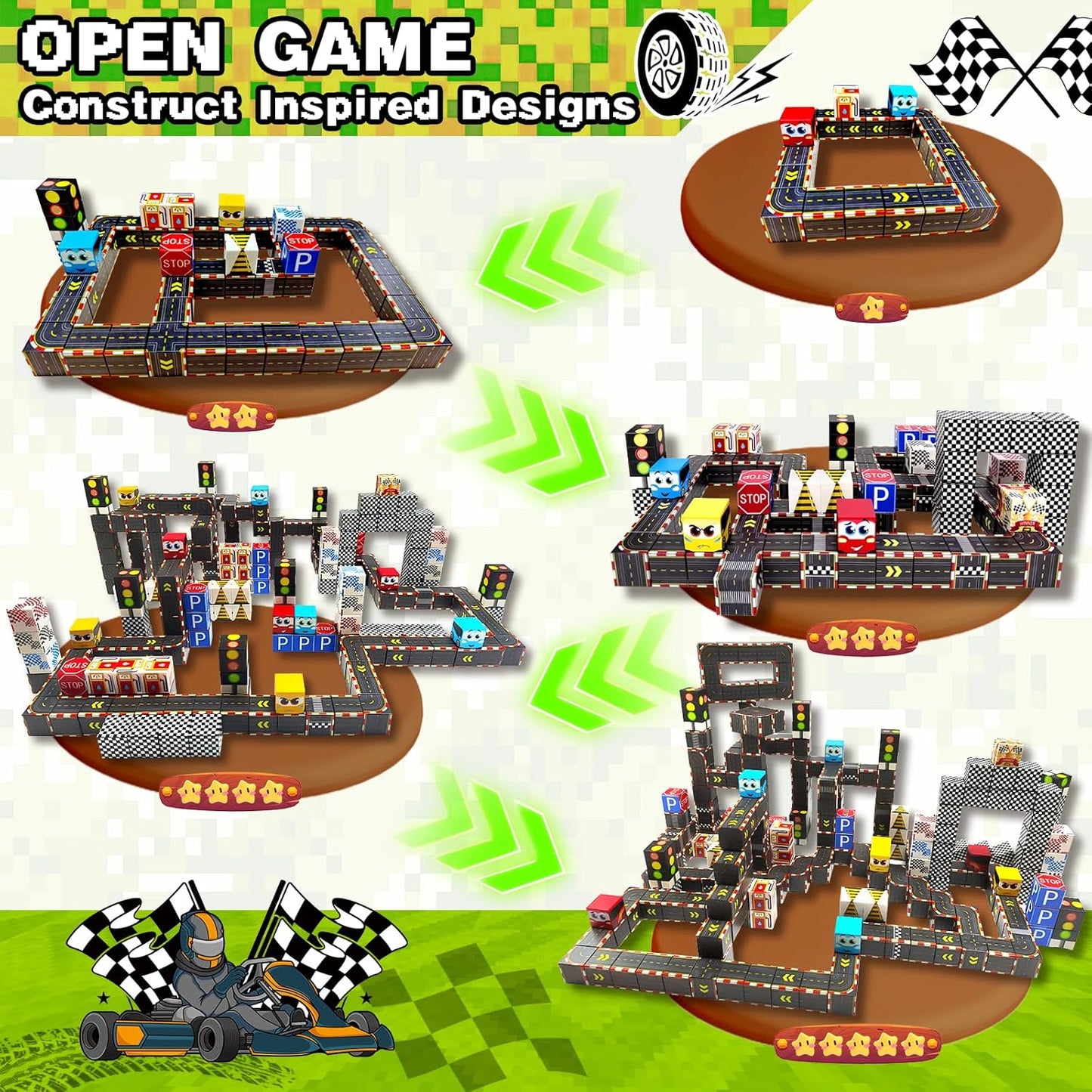 100PCS Magnetic Building Blocks for Kids: 1" Magnetic Blocks for Kids Ages 4-8 8-12, Magnet Cubes Sensory STEM Stacking Toys for Boys & Girls,Christmas Birthday Gifts for Toddler Ages 3+