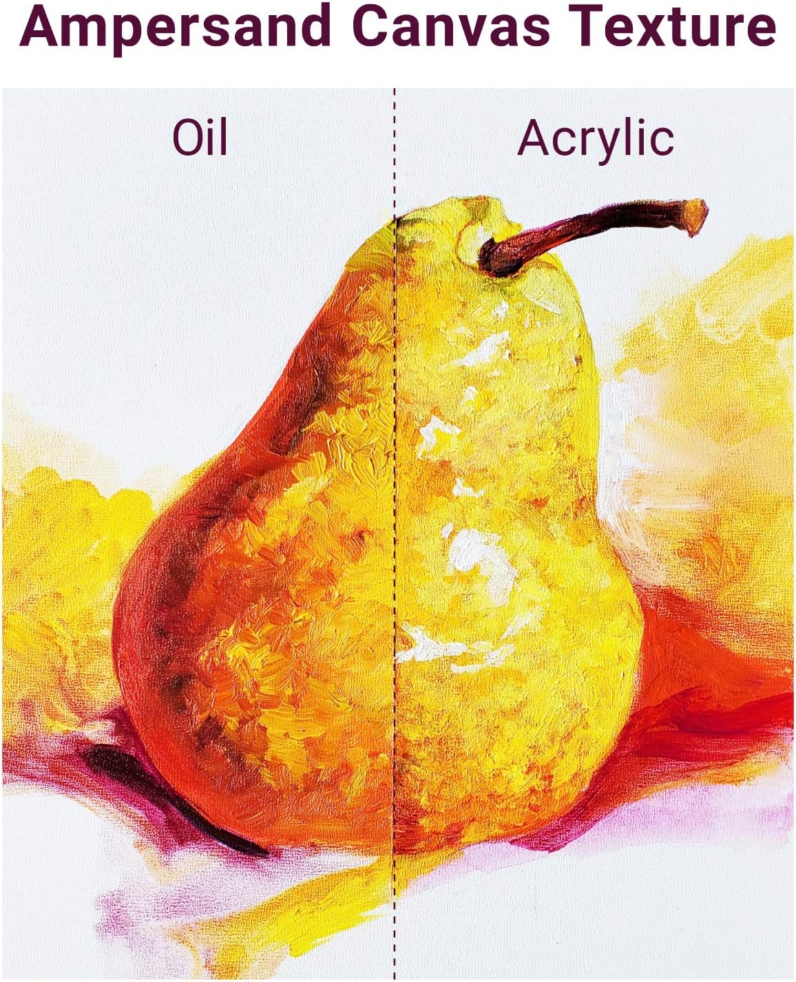 Ampersand Art Supply Wood Gesso Art Painting Panel: Canvas Texture, 3/8 Inch Depth, 4" x 4"