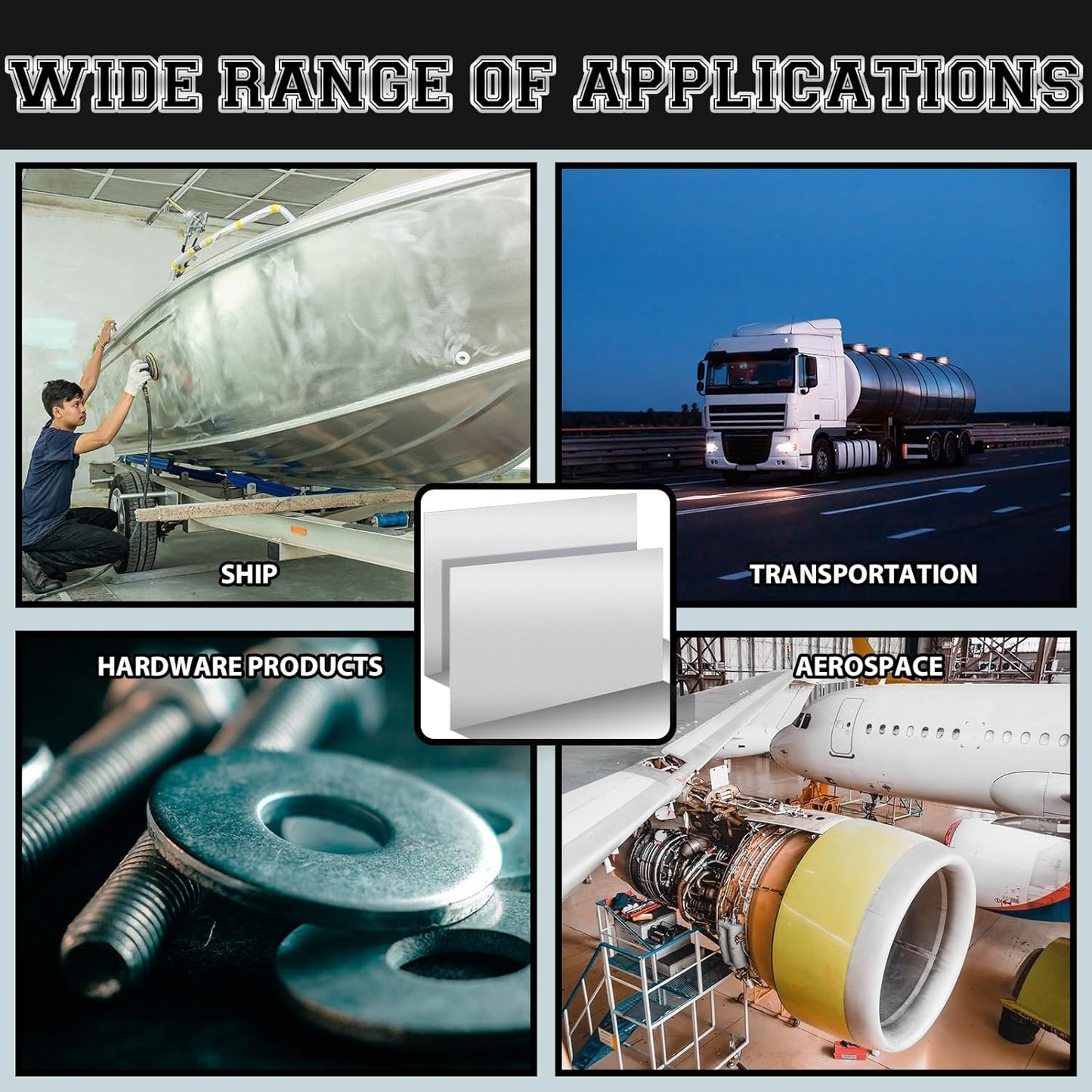 2 Pack 5052 Aluminum Sheet Metal 9" x 12" Aluminum Plate 1/8 (0.125'') Inch Thickness Rectangle Metal Panels for Industry Crafting Handcraft DIY Projects