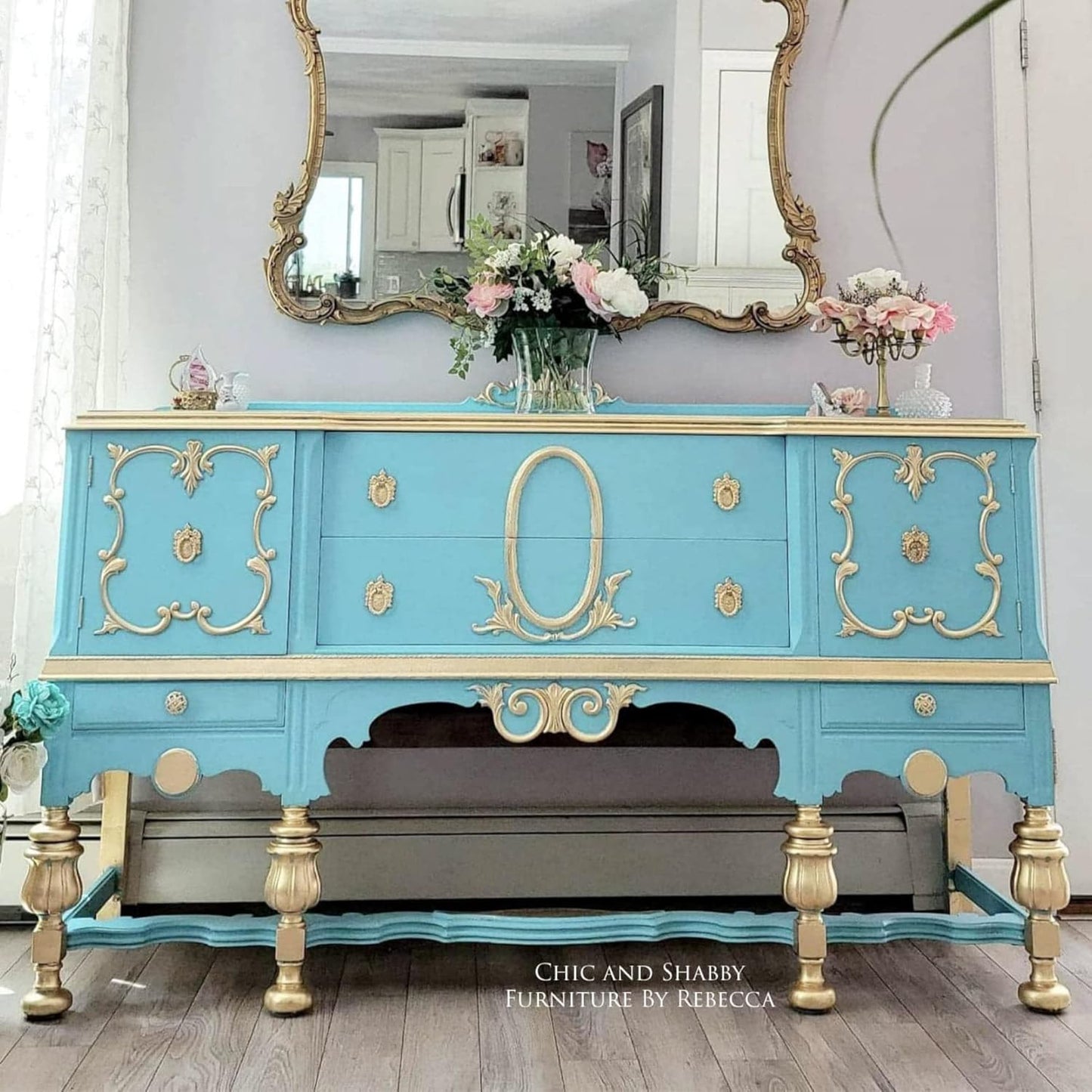 Dixie Belle Paint Company Chalk Finish Furniture Paint - Dixie Belle Blue (4oz) - Matte Sky-Blue Chic Chalk Mineral DIY Furniture Paint