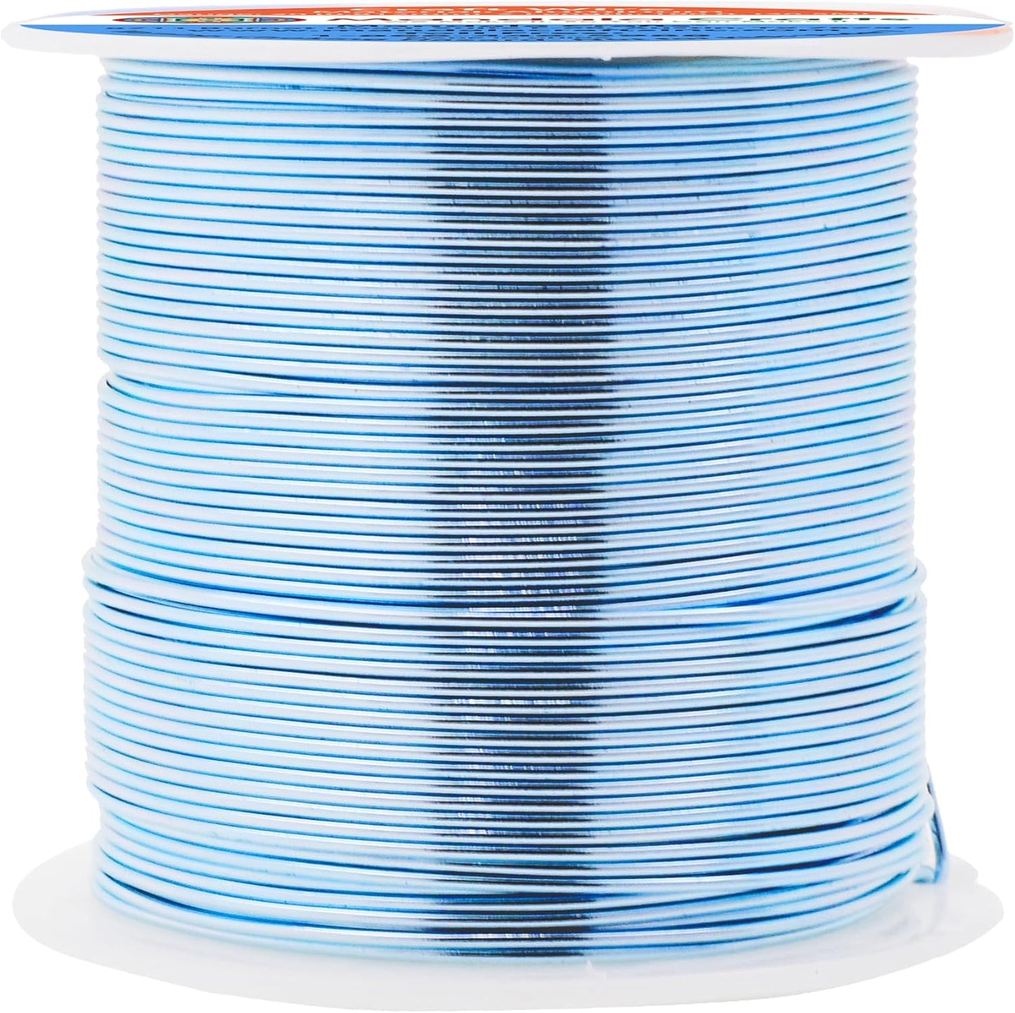 Mandala Crafts 20 Gauge Anodized Aluminum Craft Wire for Jewelry Making - 100 FT Colored Flexible Ice Blue Wire - Bendable for Bonsai Armature Crafting Sculpting