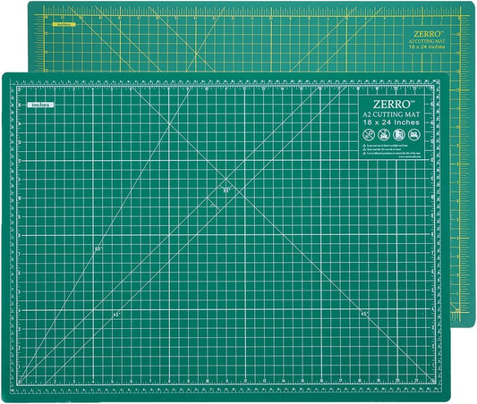 ZERRO Cutting Mat 18" x 24" Self Healing Professional Double Sided Sewing Rotary Mat Thick 5-Layer with Imperial/Metric (A2)