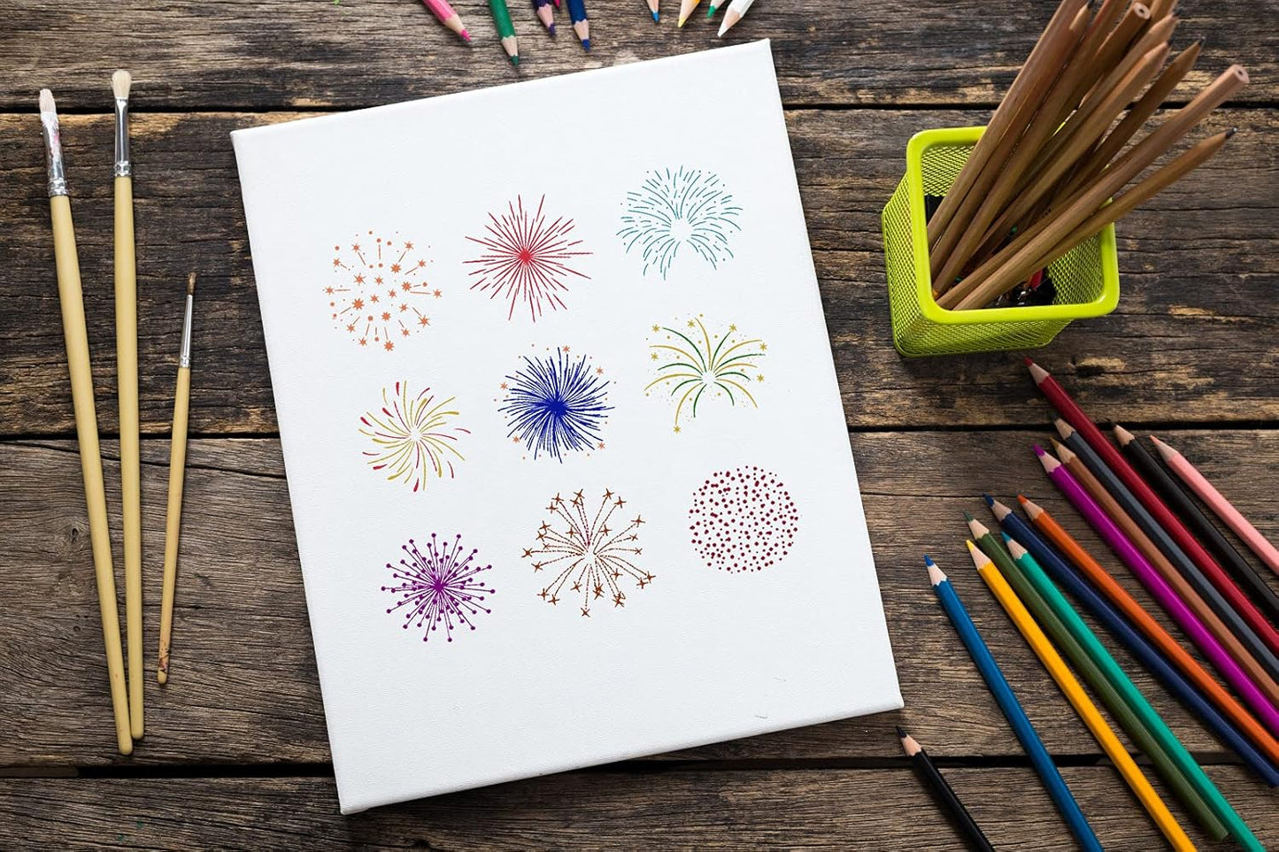 Christmas Firework Star Clear Stamps for Card Making, Snowflake Happy New Year Clear Rubber Stamps Silicone Reusable Stamp for DIY Scrapbooking Paper Craft Album Decoration