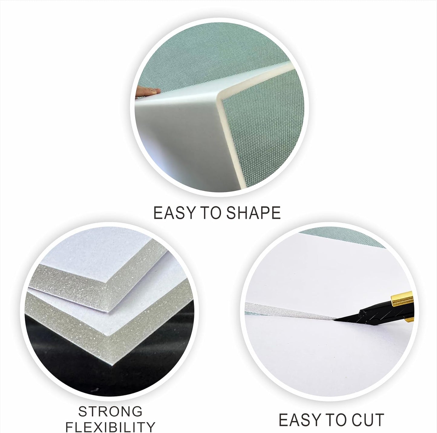 Foam Board 11 x 14 in, ZXUNLIEH 12 Pack White Poster Board, 3/16 in Thick Craft Foam Core Board, Puzzle Board, Double Sided, Foam Sheets for Picture, Project, Presentation, Artwork, Signage and Crafts