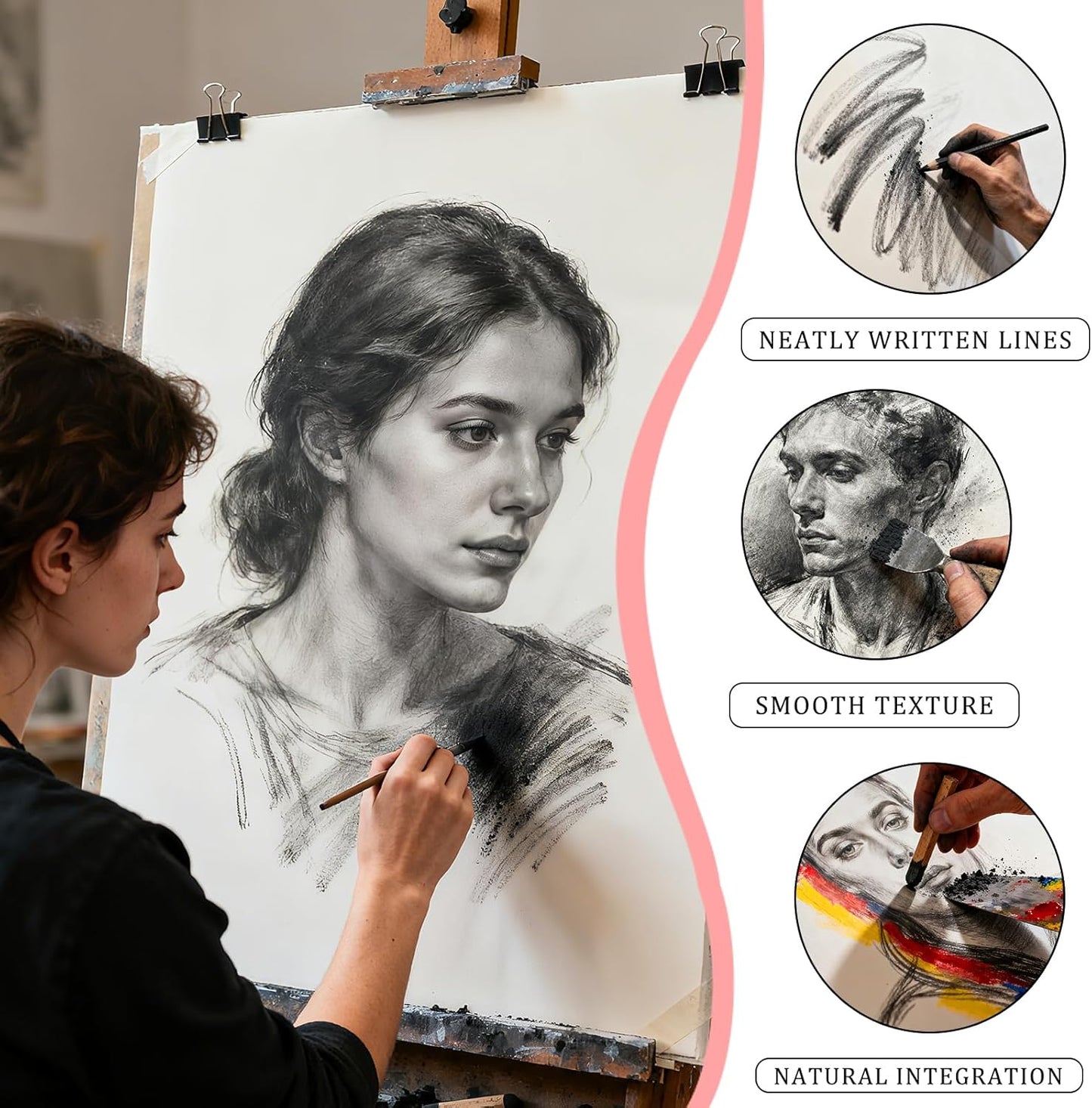 Charcoal Powder for Drawing & Art - Ideal for Sketching, Shading & Blending - Professional Artist Grade (4 Ounces)