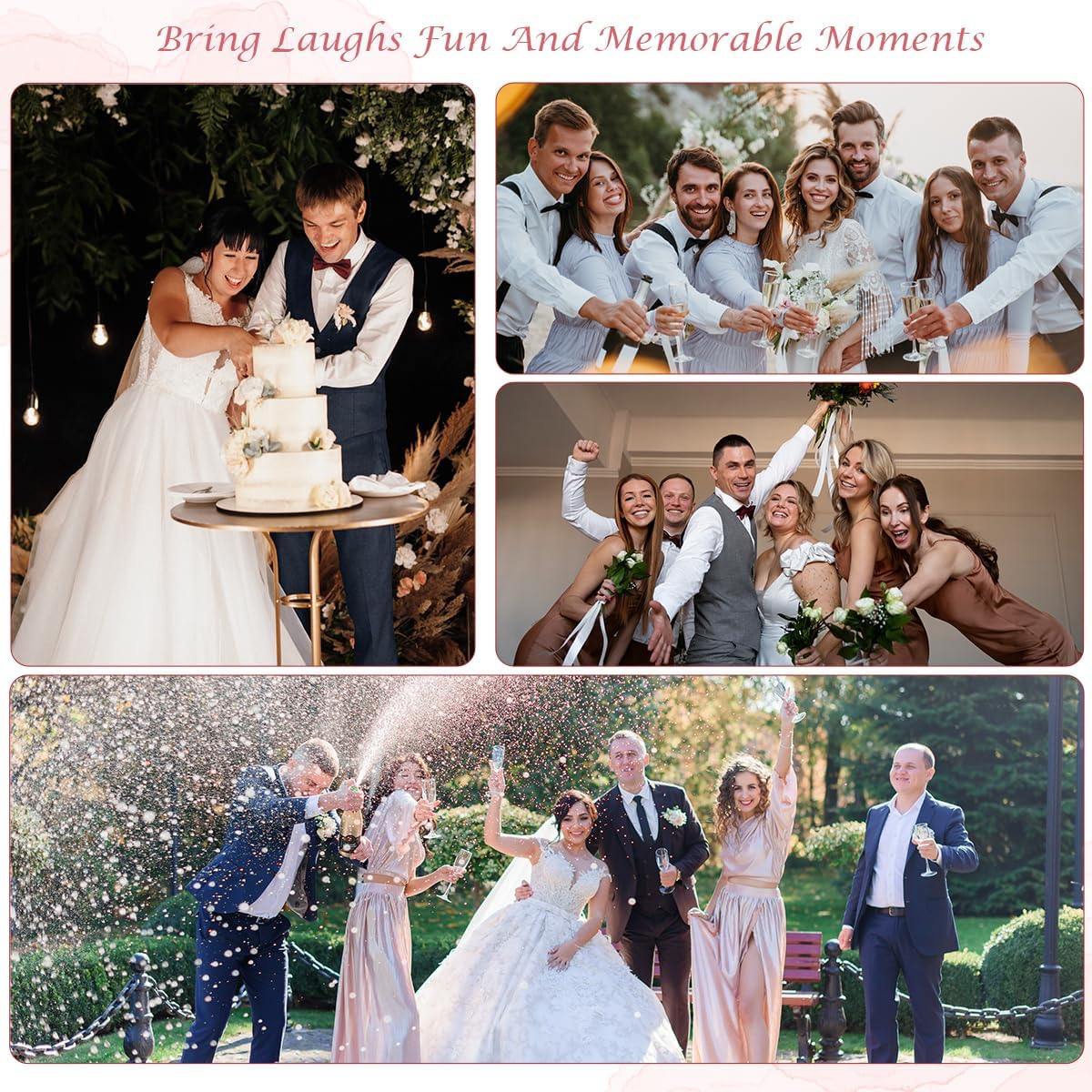 Wedding Shower Games Cards, Wedding Advice Word Game, Bridal Shower Games 25 Guests, Engagement Party Wedding Games for Guests, Pink Ribbon Bow Wedding Party Supplies - E06