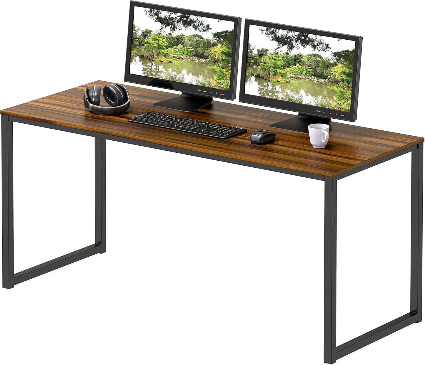 SHW Mission 48-Inch Home Office Computer Desk, Walnut