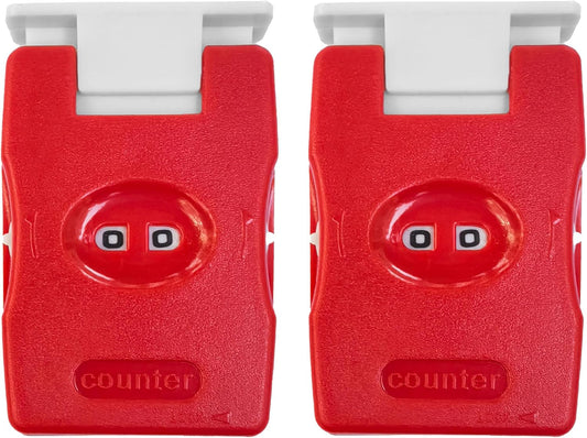 2 Pieces Knitting Counter, Needle Marking Tool, Plastic Knit Counter, Knitting Stitch Counter, Red
