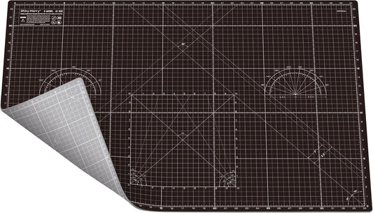 Self Healing Cutting Mat A1 24"x36" – Double Sided 5-Ply Craft Mat for Sewing, Quilting, Fabric, Scrapbooking – Black/Gray