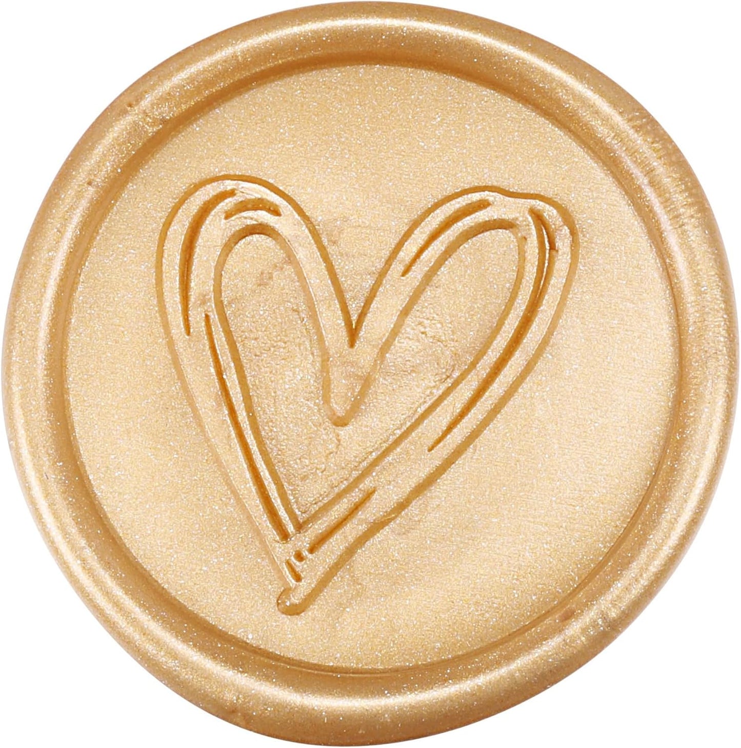 Yoption 5 Pcs Metallic Light Gold Sealing Wax Sticks with Wicks for Wax Seal Stamp, Wedding Invitations, Gift Wrapping, Christmas