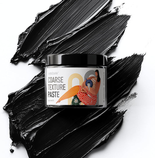 KAMENSKAYA Coarse Texture Paste - Modeling Paste Acrylic Medium - Black Matte, 16.9 fl oz (500 ml)