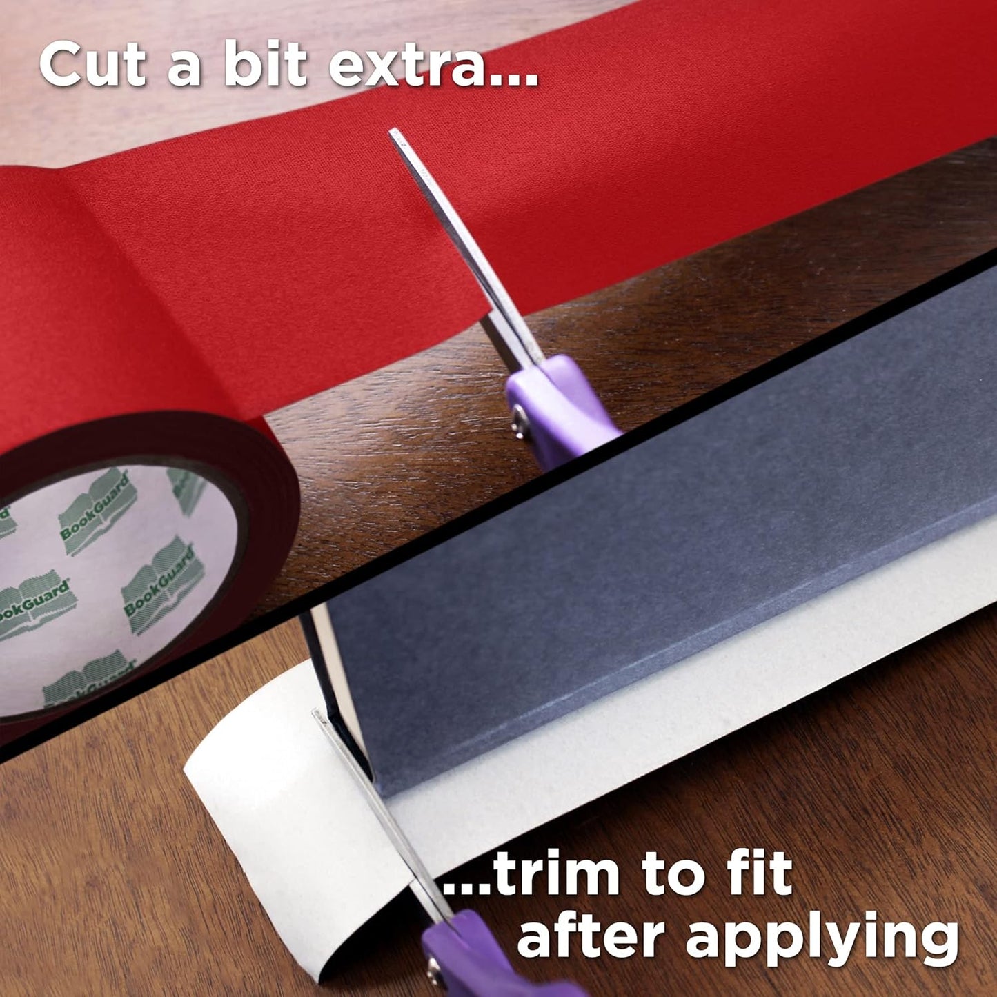 BookGuard 3 inch Premium Bookbinding Repair Cloth Tape, 15 Yard Roll, Red