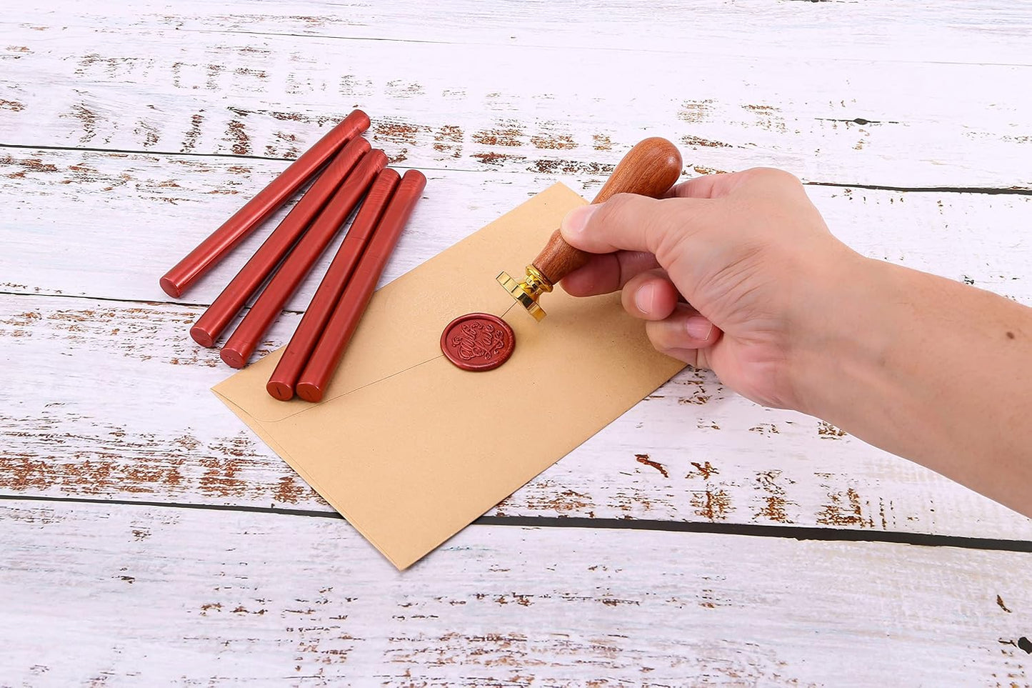 Yoption 15 Pieces Glue Gun Sealing Wax Sticks for Wax Seal Stamp, Great for Wedding Invitations, Envelopes, Cards, Christmas Gift Ideas, Wine Packages (Wine Red)