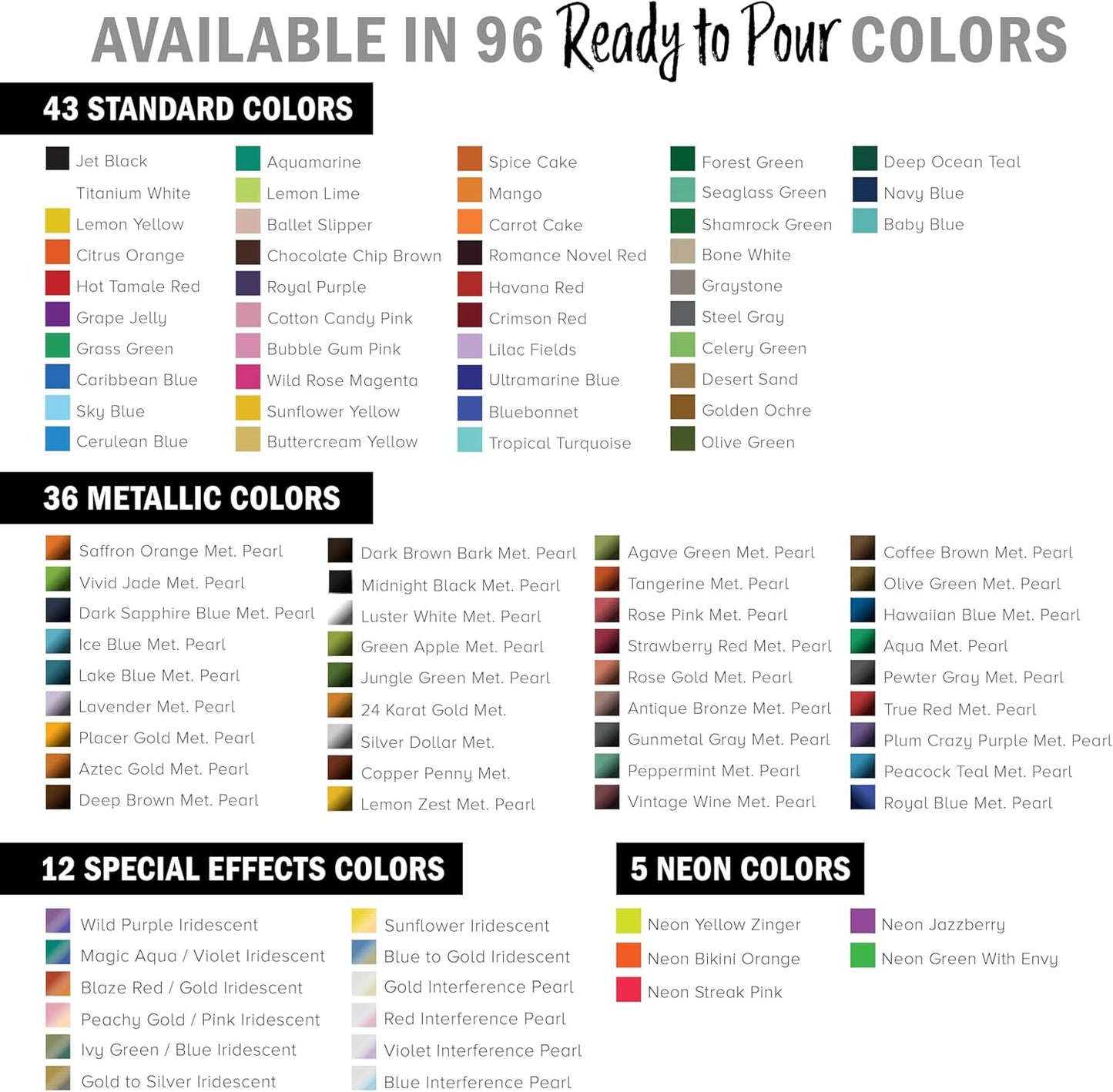 Pouring Masters Vivid Jade Metallic Pearl Ready to Pour Acrylic Pouring Paint - Premium 64-Ounce Pre-Mixed Fluid Acrylic Paint - Fluid Art Supplies for Canvas, Wood, Paper, Tile & Rocks