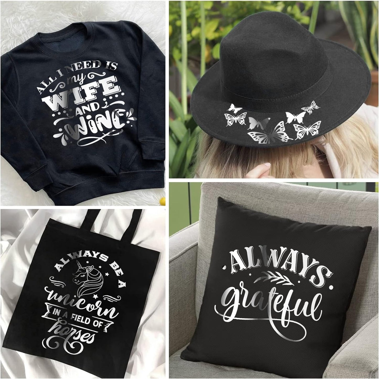 VINYL FROG Metallic Foil HTV Vinyl Roll 12" x5ft Silver Chrome Iron on Vinyl Easy to Cut & Weed Heat Transfer Vinyl DIY Heat Press Design for T-Shirts