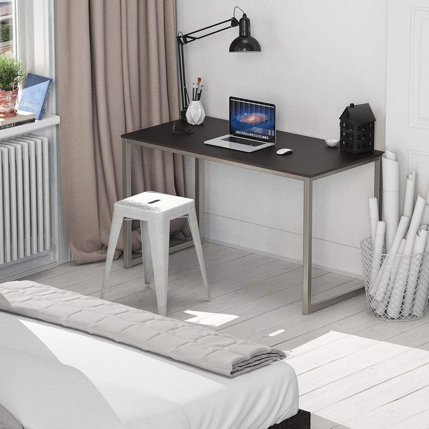 SHW Mission 40-Inch Home Office Computer Desk, Espresso