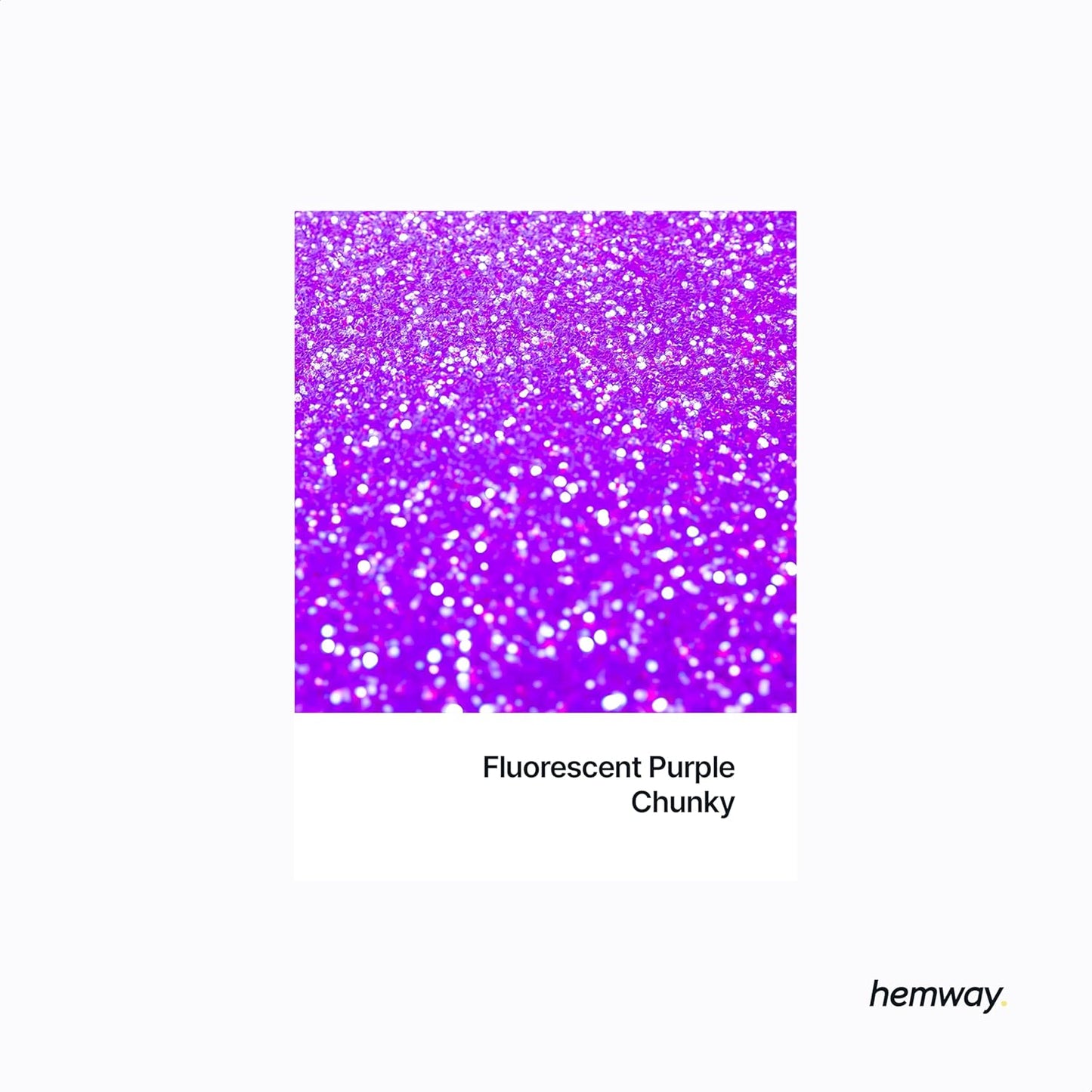 Hemway Polyurethane & Epoxy Resin Glitter 100g / 3.5oz Metallic Crystal Flake Additive for Flooring Jewelry Tumblers Glass Pigment - Chunky (1/40" 0.025" 0.6mm) - Fluorescent Purple