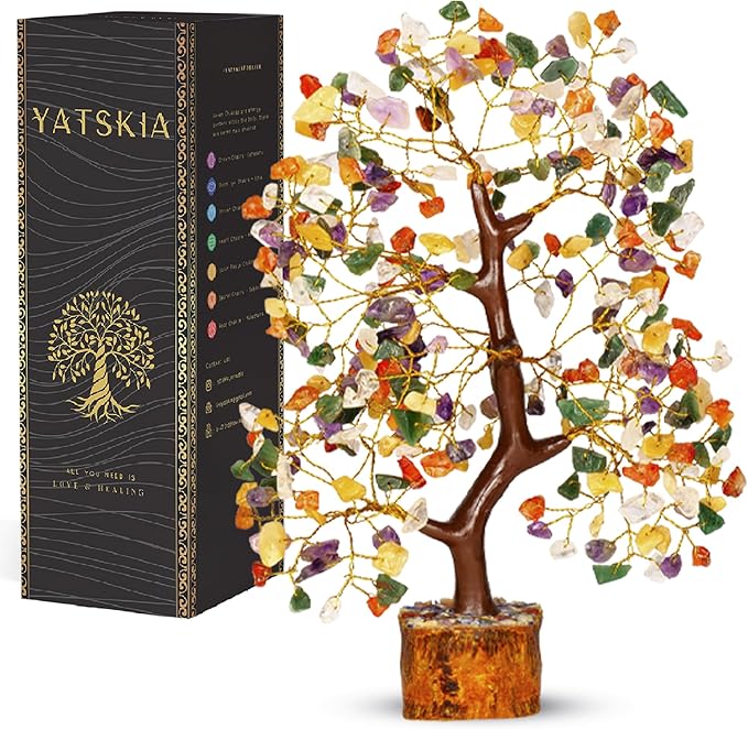 Chakra Tree - Chakra Tree of Life, Healing Crystals, Crystal Tree, Spiritual Gifts for Women Stones, Home Decor Gifts, 7 Chakra Trees of Life