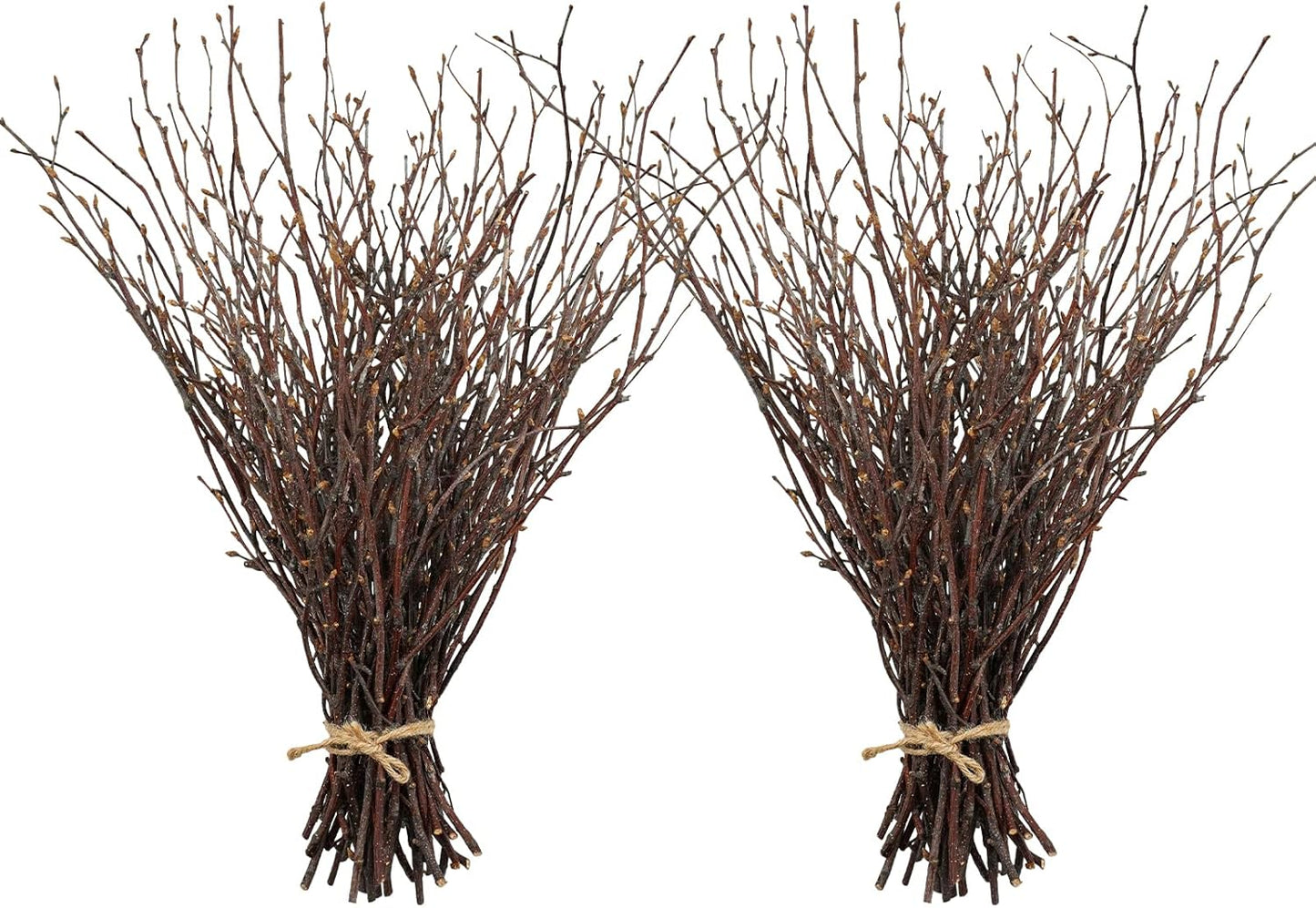 Uieke 100PCS Natural Dried Birch Twigs - 17 Inch Dried Plants Decorative Branches for DIY Crafts, Sticks for Vases Wedding Arrangements Home Wreath Decor
