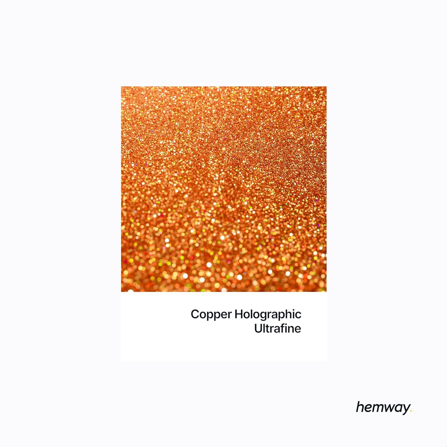Hemway Polyurethane & Epoxy Resin Glitter for Arts, Crafts, Tumblers, Flooring, Woodwork, Decorating and Resin Projects 100g - Copper Holographic