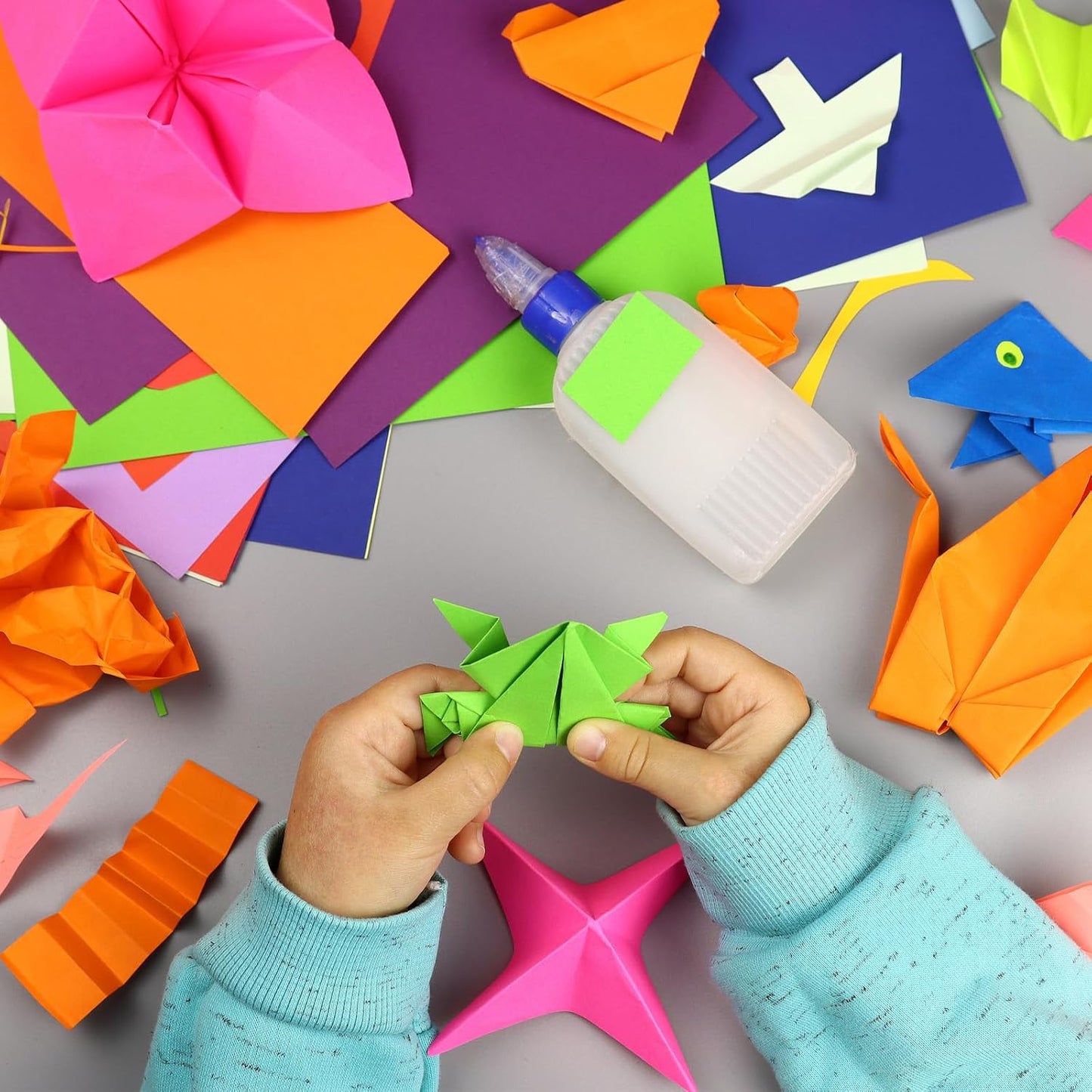 Granhoolm 300 Sheets Origami Paper,20 Colors Origami Paper 8x8,Double Sided Color Oragami Papers for Paper Artists,Craft Enthusiasts,Kids DIY School Arts Crafts