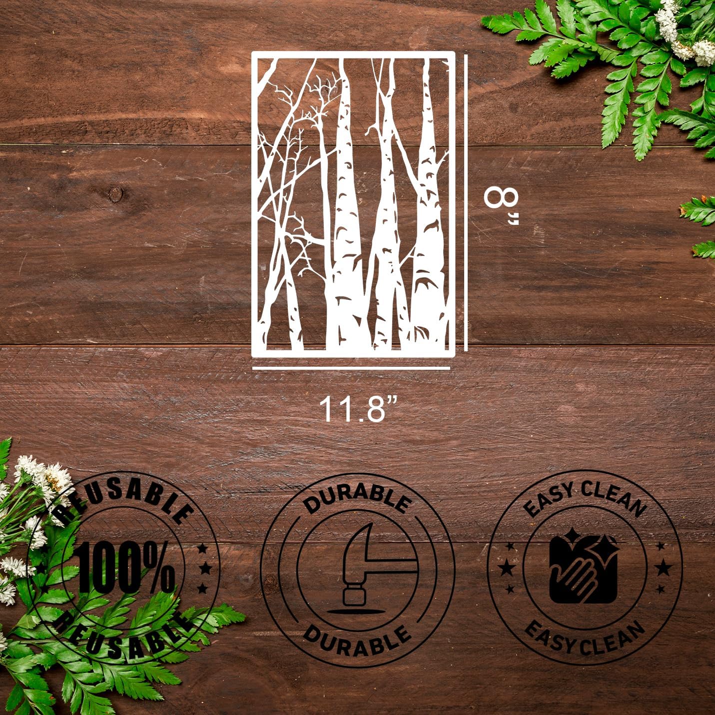 Stencils for Crafts Reusable Texture Stencils Background Stencil Leaf Floral Templates for Painting on Wood Furniture Card Canvas Paper Scrapbook