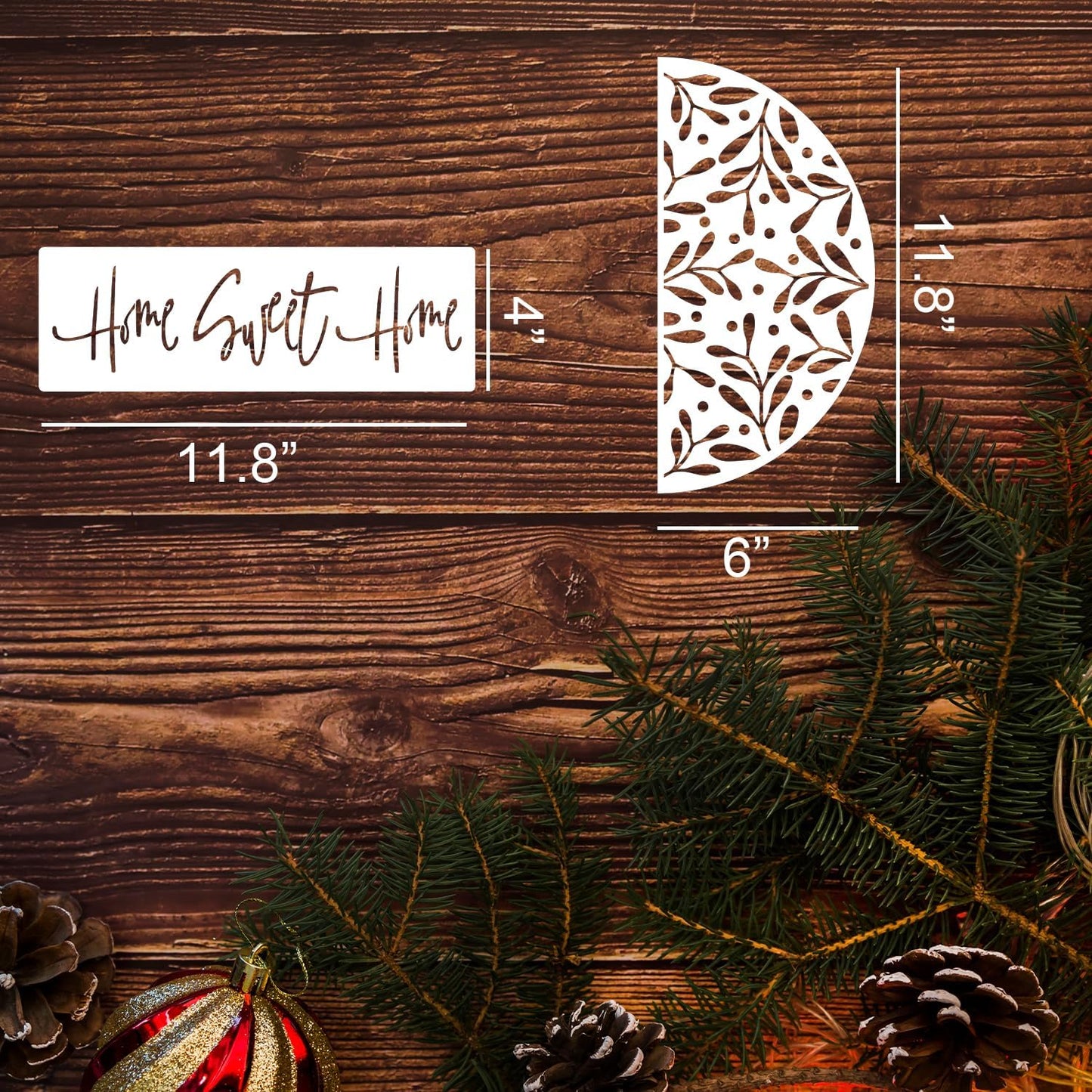 Welcome Stencils for Painting on Wood 12” Welcome Stencil for Wood Sign Doormats Half Round Hello Stencils for Wood Sign Door Mat Fabrics