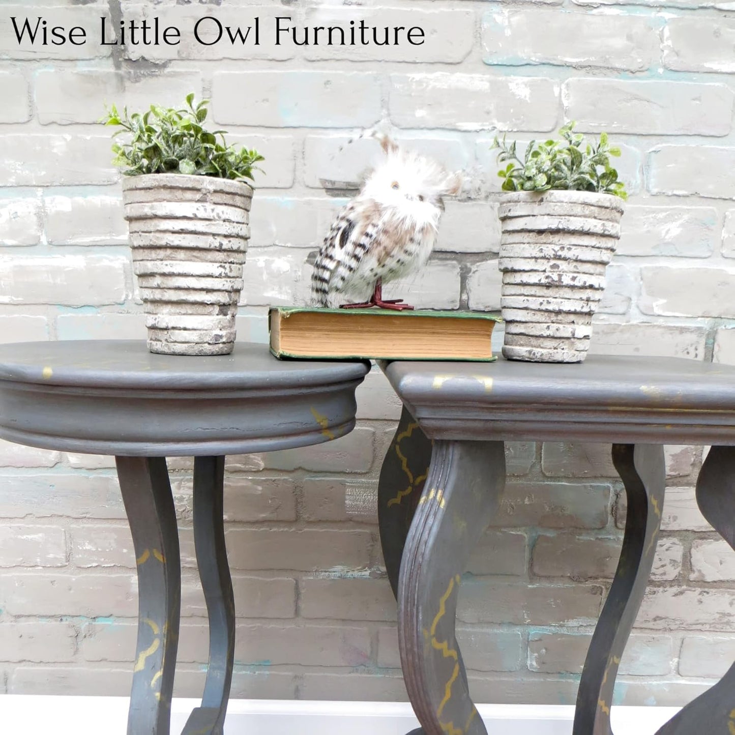 Dixie Belle Paint Company Chalk Finish Furniture Paint - Mason Dixon Gray (8oz) - Matte Charcoal Gray Chic Chalk Mineral DIY Furniture Paint