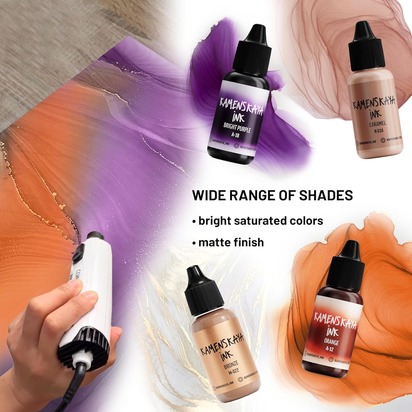 Alcohol Ink Set - 34 Color Variations - Set #23-4 Alcohol Inks x 0.51 fl oz (15 ml)