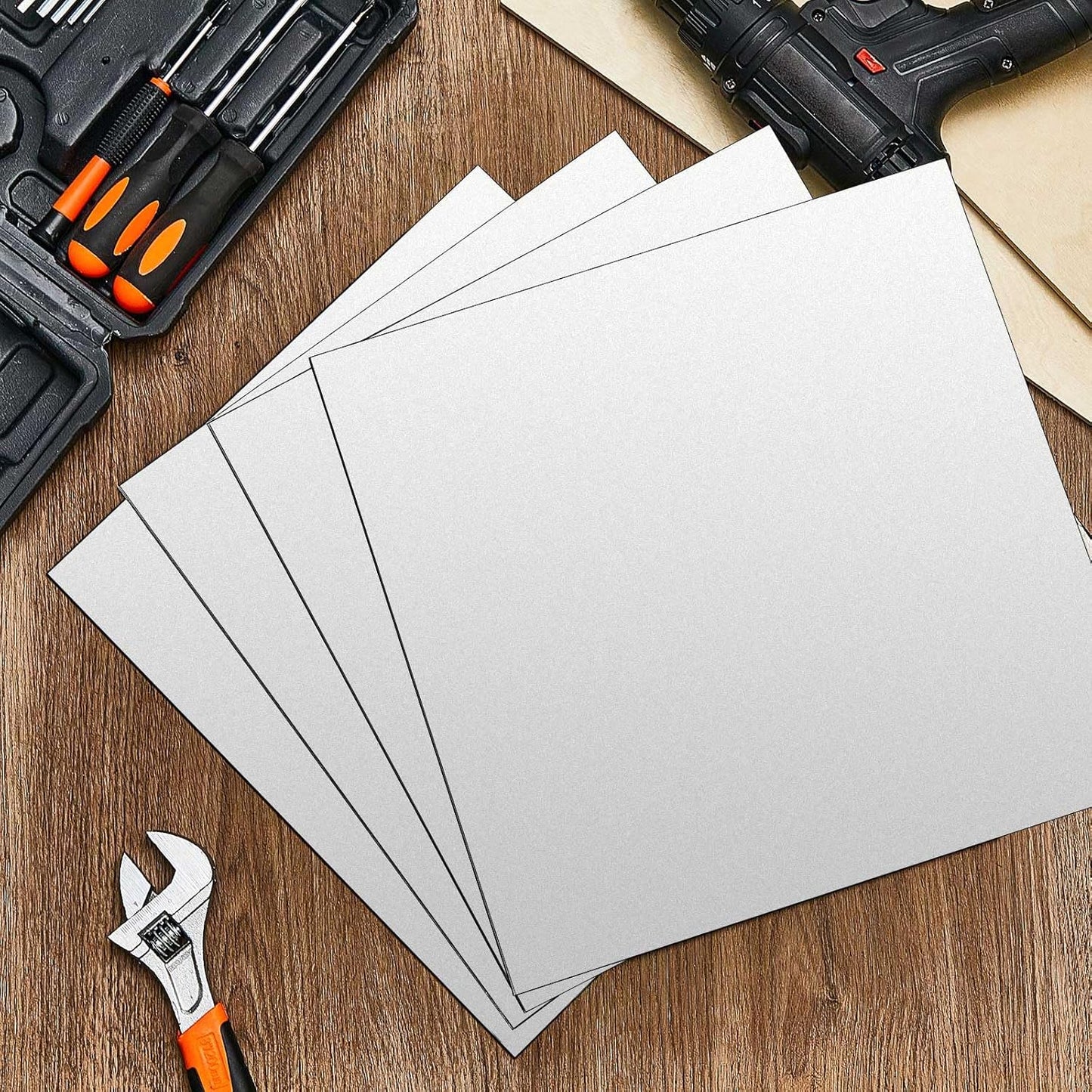 Hicarer 1 Pcs Mild Steel Sheet Cold Rolled 18 Gauge Metal Plate Weldable Metal Sheets for Professional Industrial DIY Use, Clean Surface Easy to Weld (8'' X 8'')