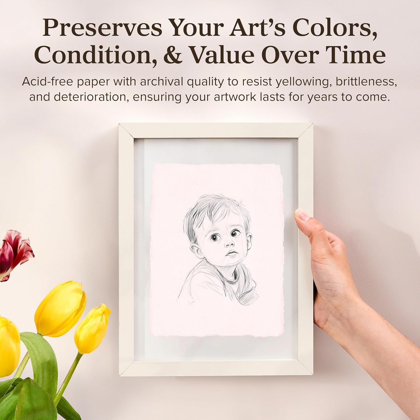 Wanderings A5 Handmade Deckled Edge Cotton Paper - Cold Pressed Texture - Paint, Watercolor, Writing, Printer - Cards, Invitations, Menus, Arts and Crafts. 50 Pack Pink 150gsm - 5.8" x 8.3"