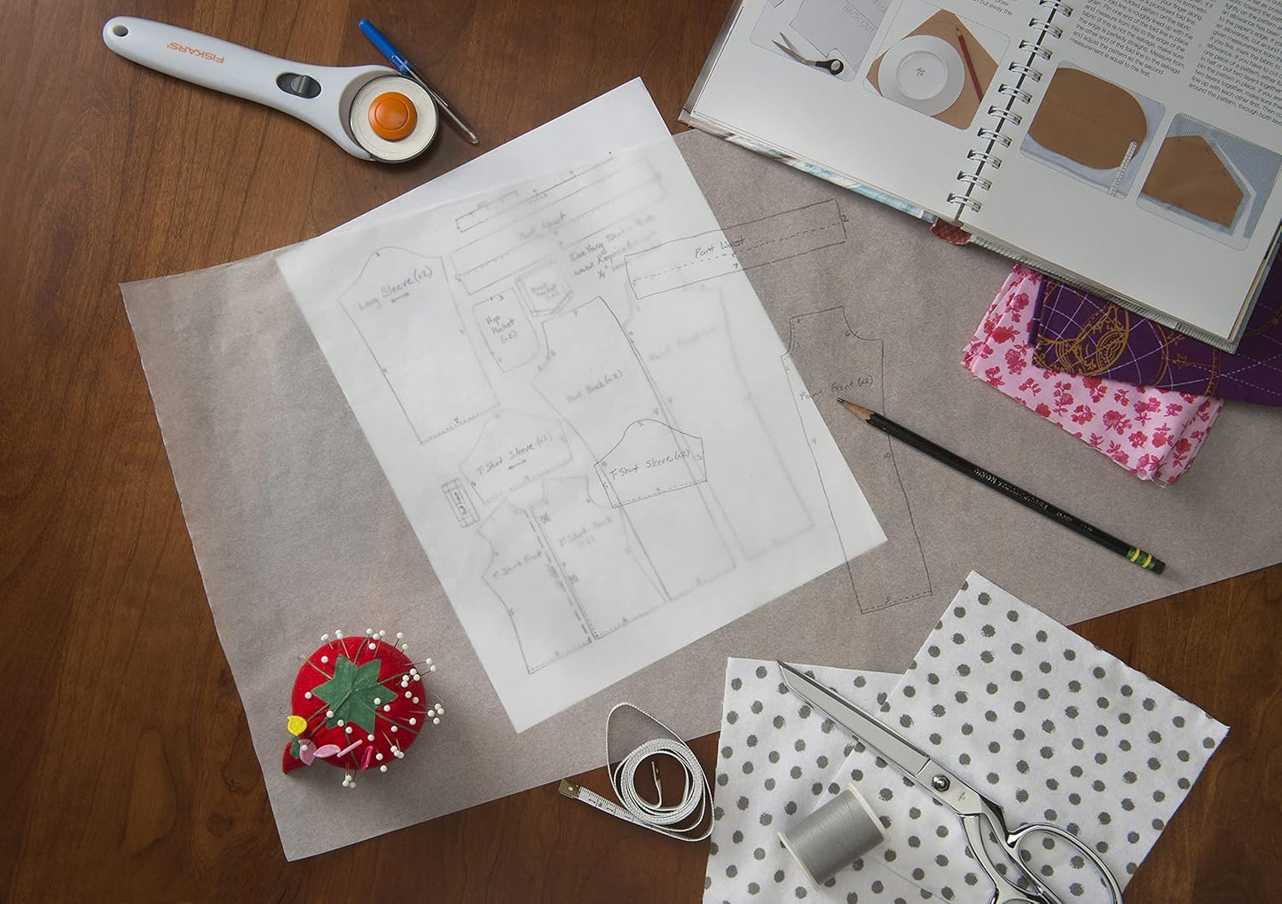 Bienfang Sketching & Tracing Paper Roll, White, 18 Inches x 20 Yards - for Drawing, Trace, Sketch, Sewing Pattern