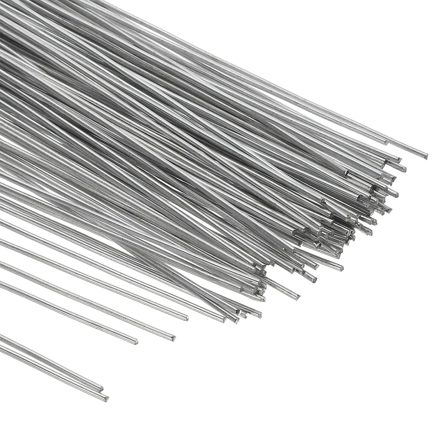 PATIKIL 18 Gauge 16" Floral Stem Wire, 100 Pcs Paper Wrapped Iron Artificial Flower Stem Accessories for DIY Bouquet Stem and Craft Decoration, Silver