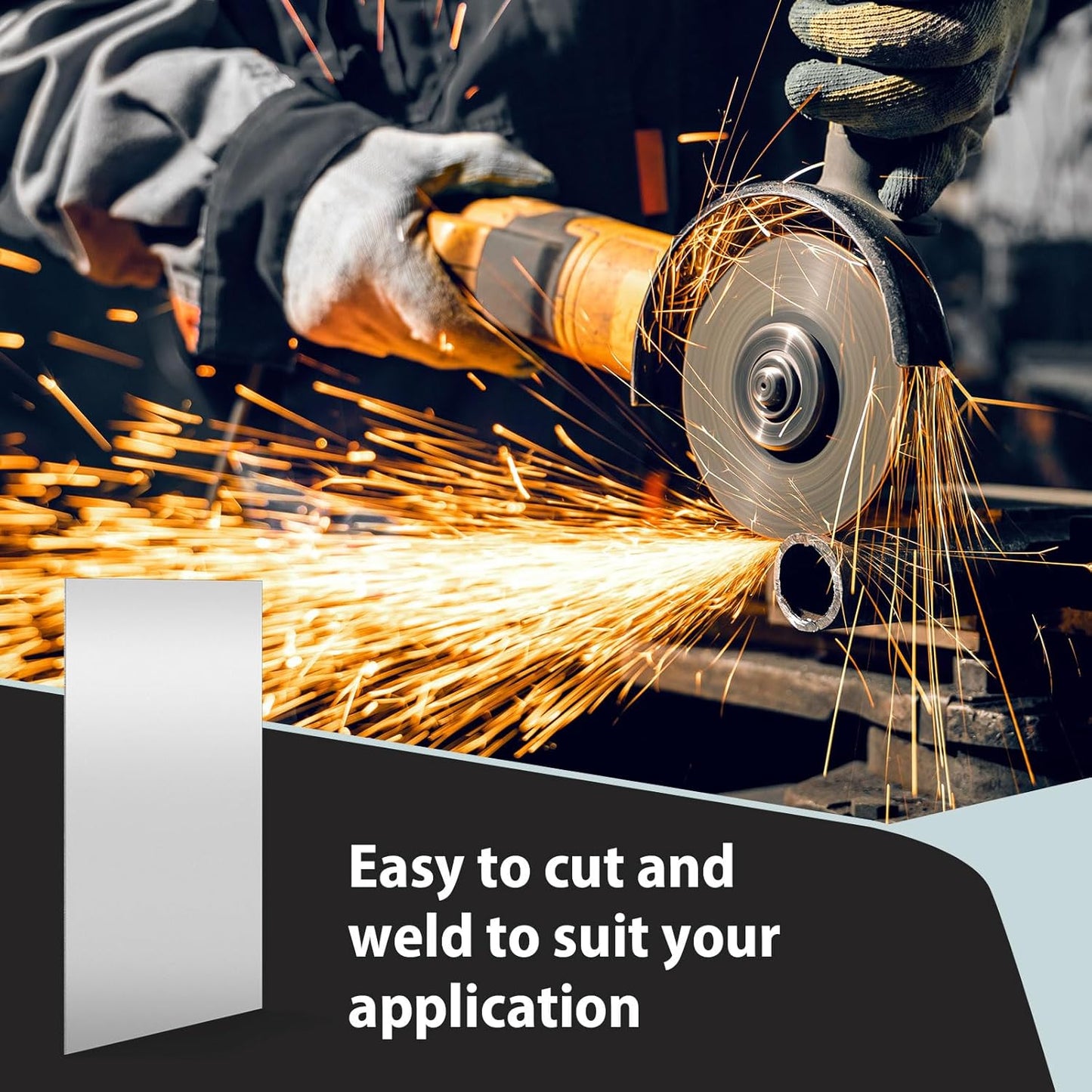 1 Pcs 16 Gauge 24 x 48 Inch Metal Steel Sheet Steel Plate Mild Carbon Cold Rolled Square Weldable Metal Panels for Outside Industrial DIY Use Projects Weld Accessories