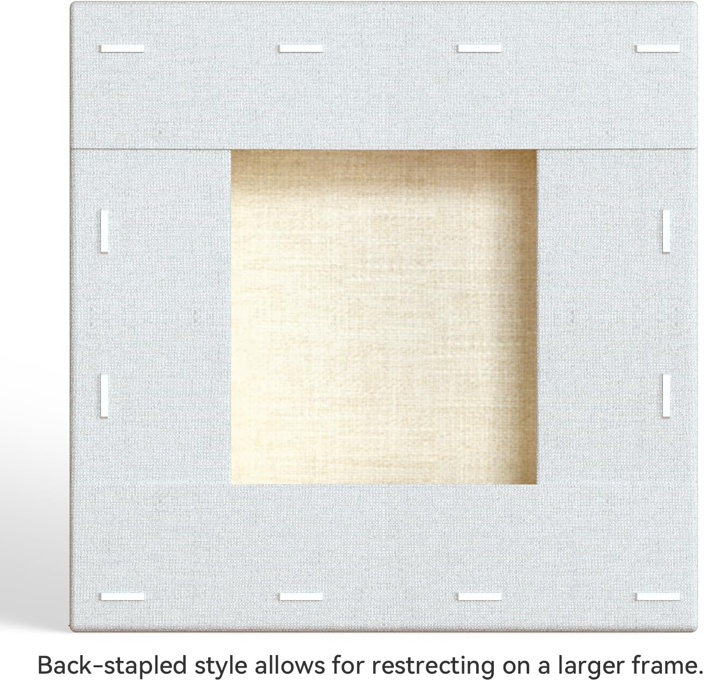 PHOENIX 6x6 Inch 6 Pack Artist Canvas - Small Square Stretched Canvases for Painting - 3/4 Inch Profile, 100% Cotton 11 Oz. Gesso Primed White Blank Professional Canvas Oil & Acrylic Paints