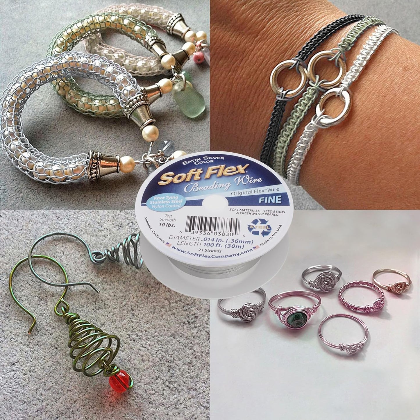 Soft Flex 21 Strand Beading Wire - Fine 0.14 Diameter - 100 Feet Design Wire